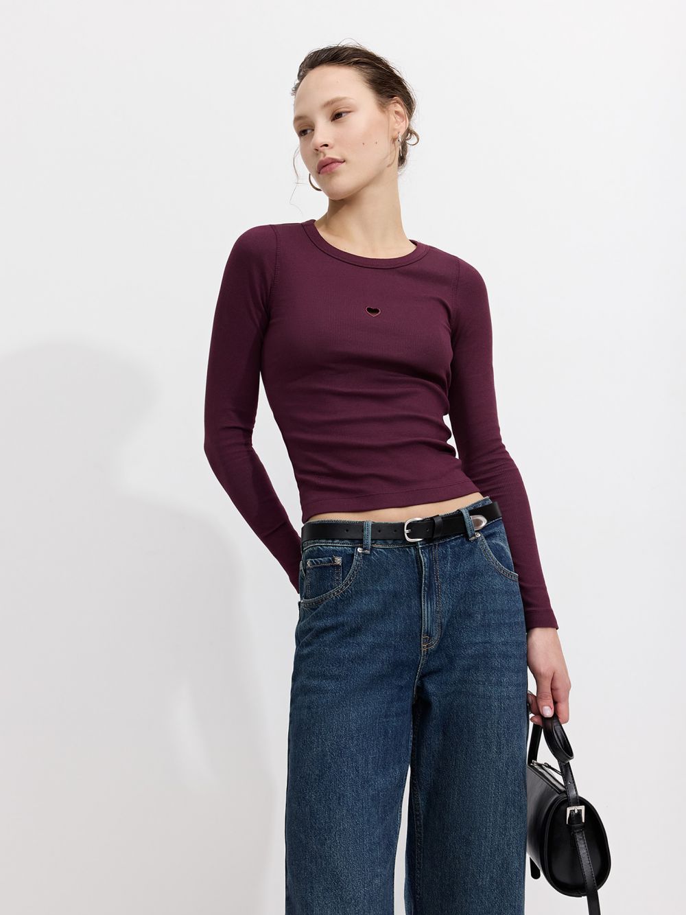 טי-שירט ארוכה עם רקמה