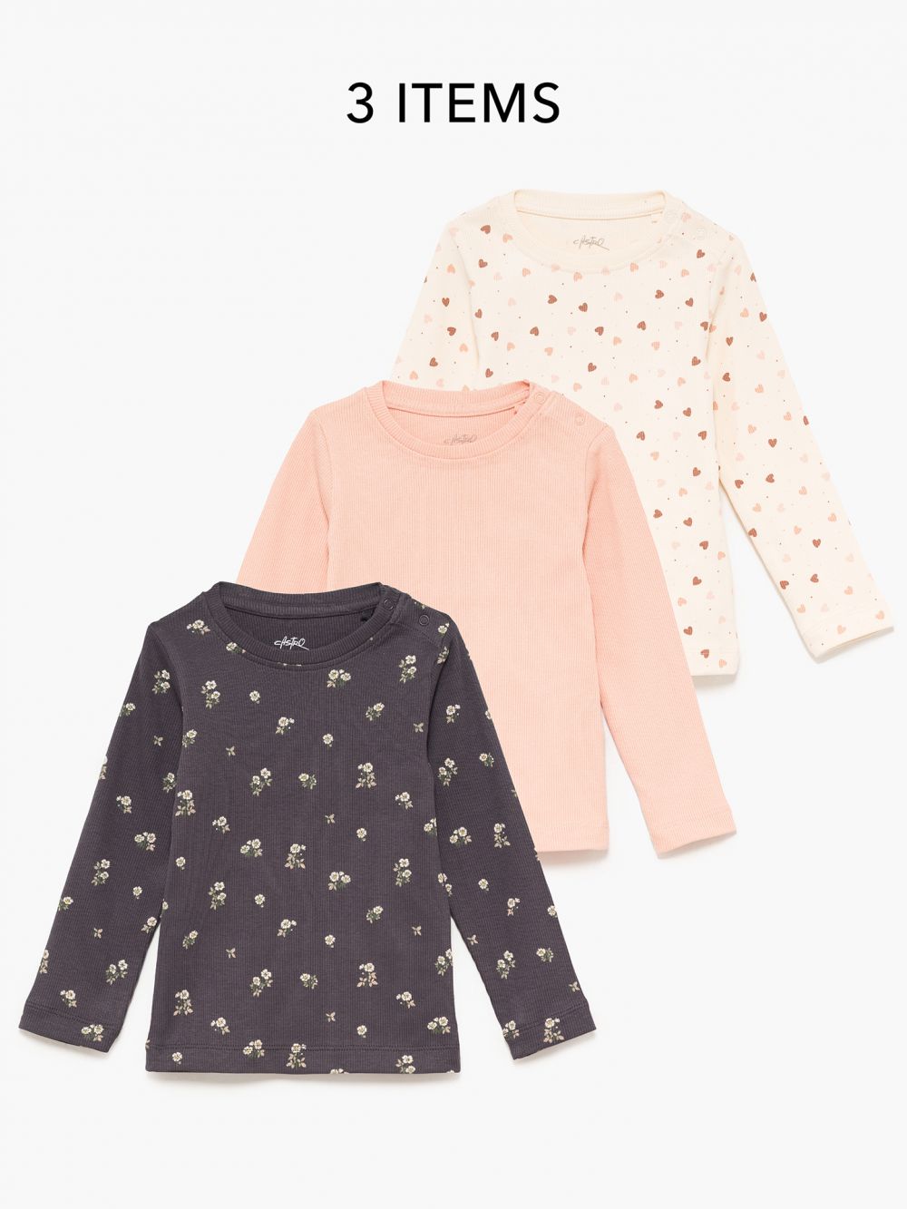 מארז שלישיית חולצות ריב ארוכות 6M-4Y