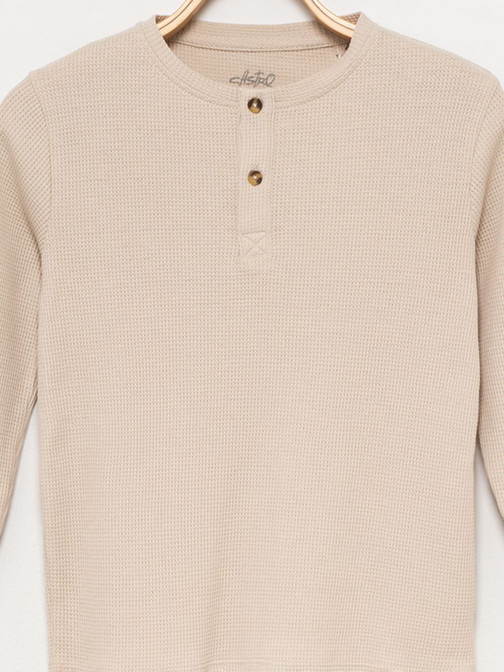 טי-שירט וופל ארוכה