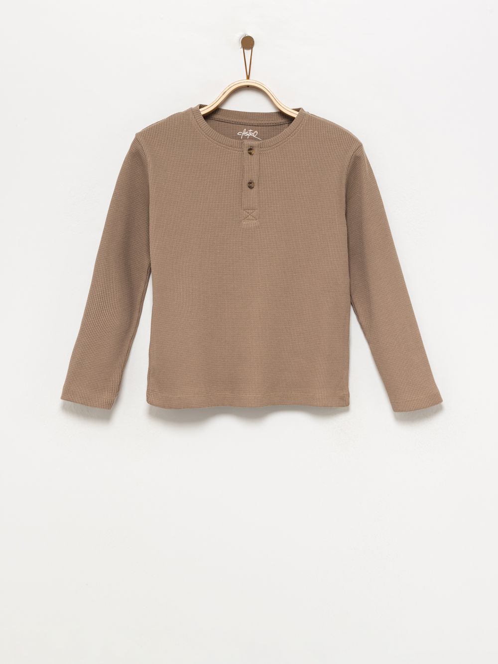 טי-שירט וופל ארוכה