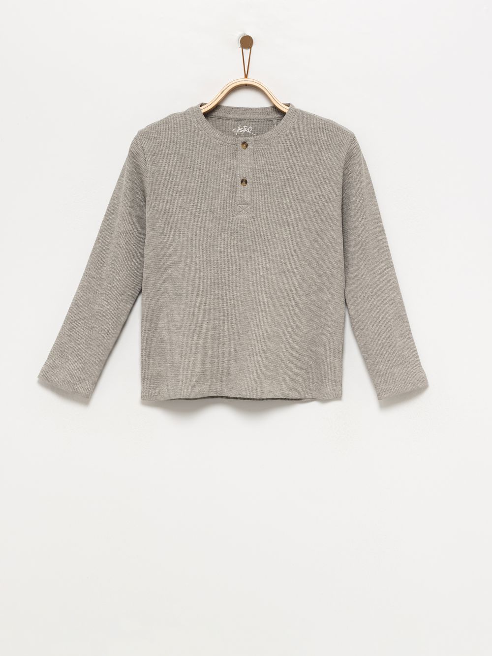 טי-שירט וופל ארוכה