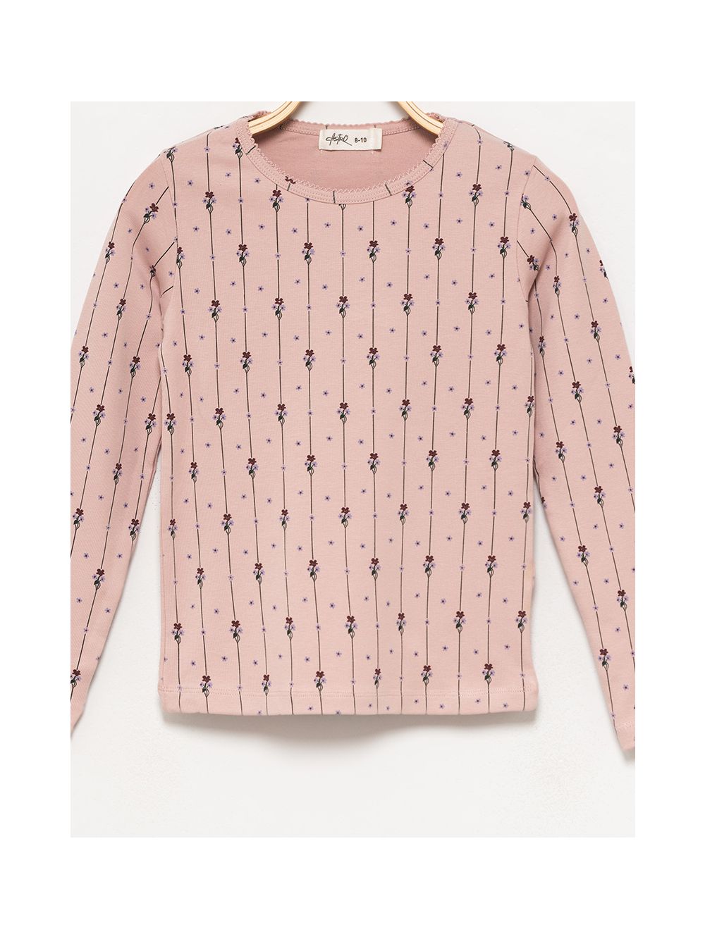 טי-שירט פרחונית ארוכה