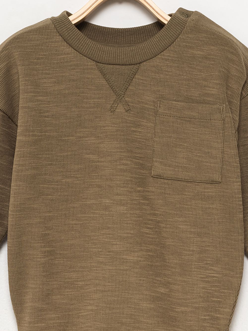 חולצת טקסטורה ארוכה