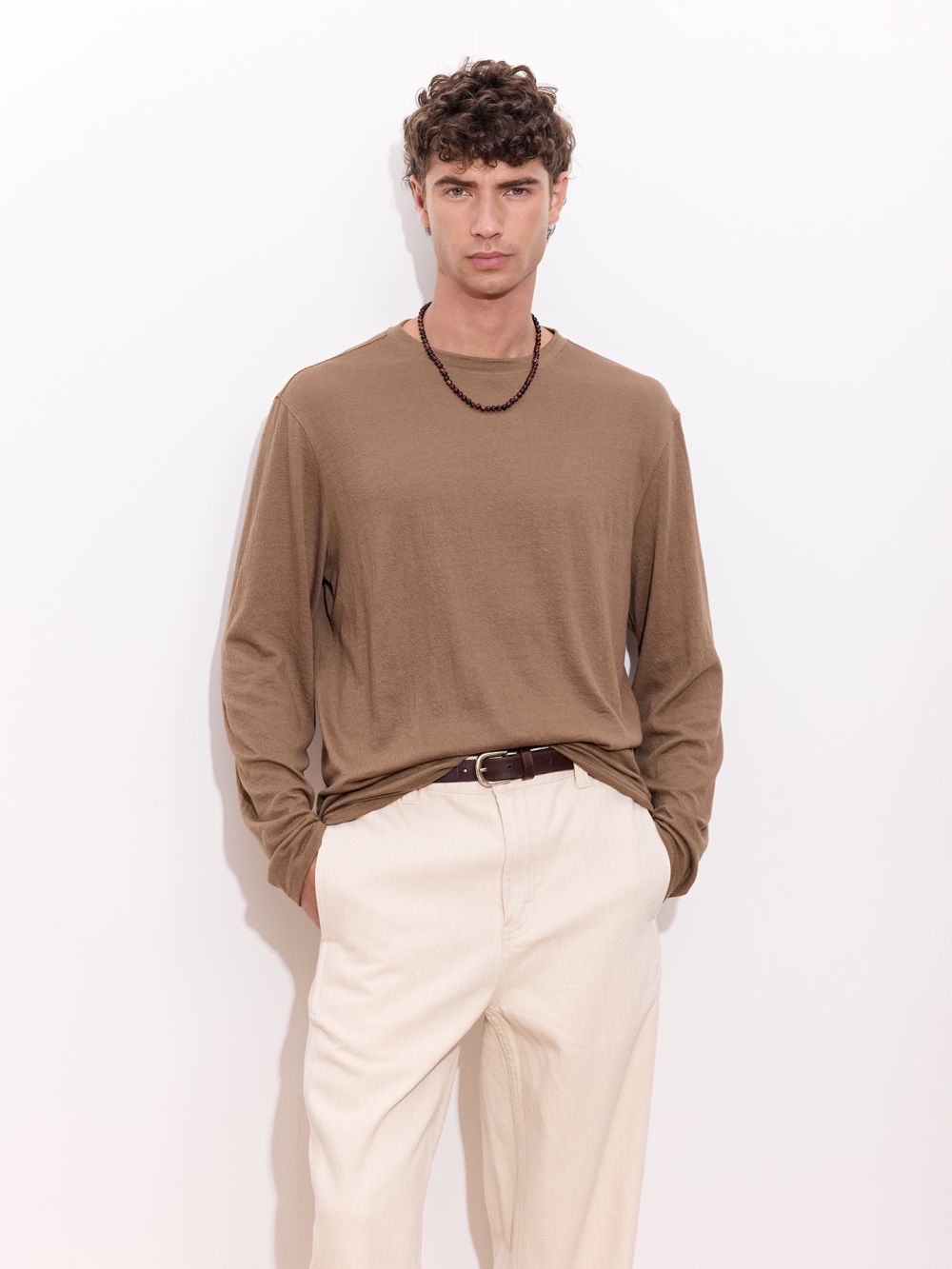 טי-שירט טקסטורה ארוכה