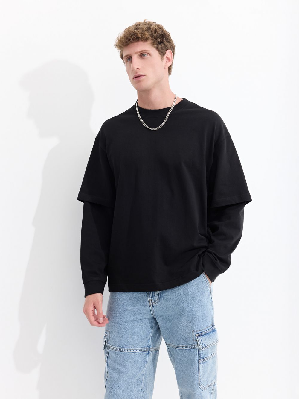 חולצה ארוכה עם שתי שכבות