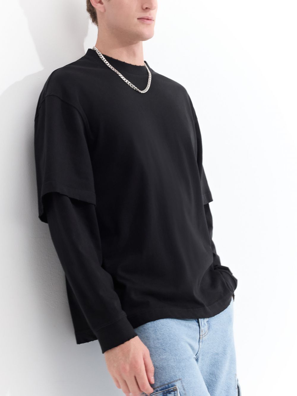 חולצה ארוכה עם שתי שכבות