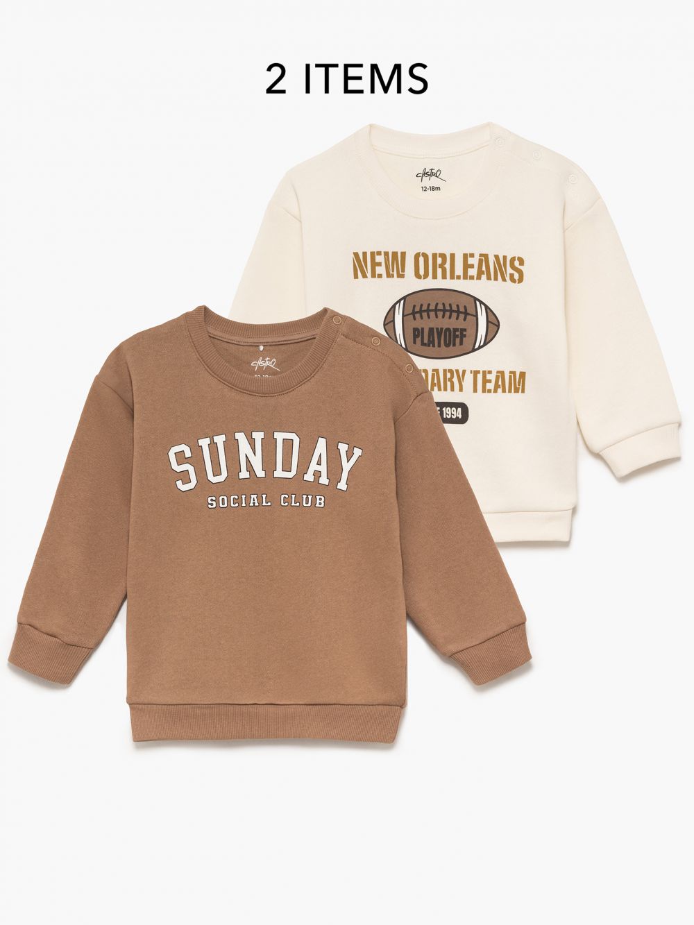 מארז זוג סווטשירטים 6M-4Y