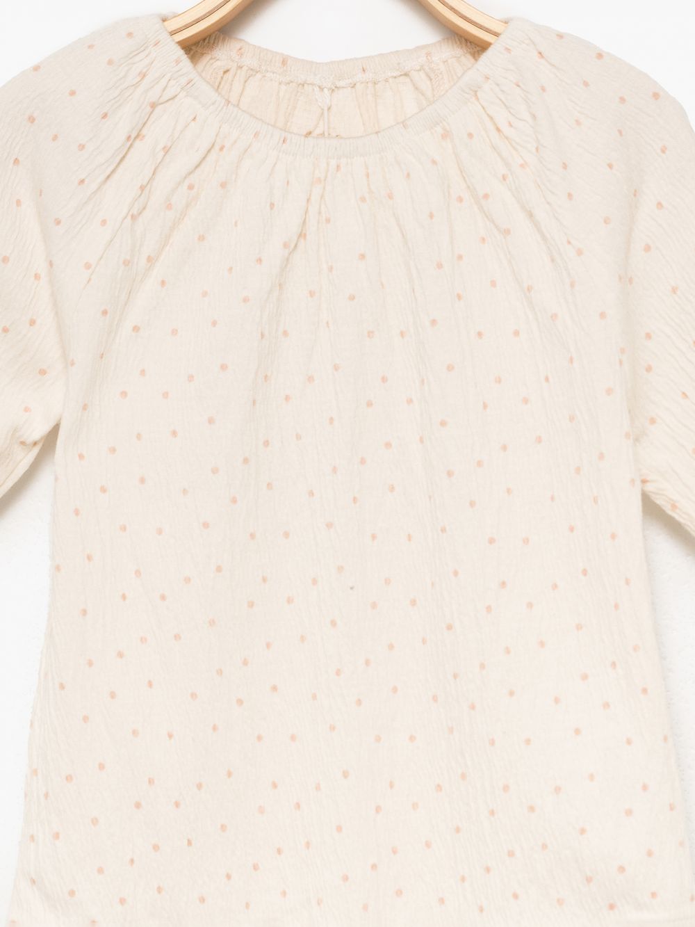 בגד גוף עם שרוול קצר וכיווצים