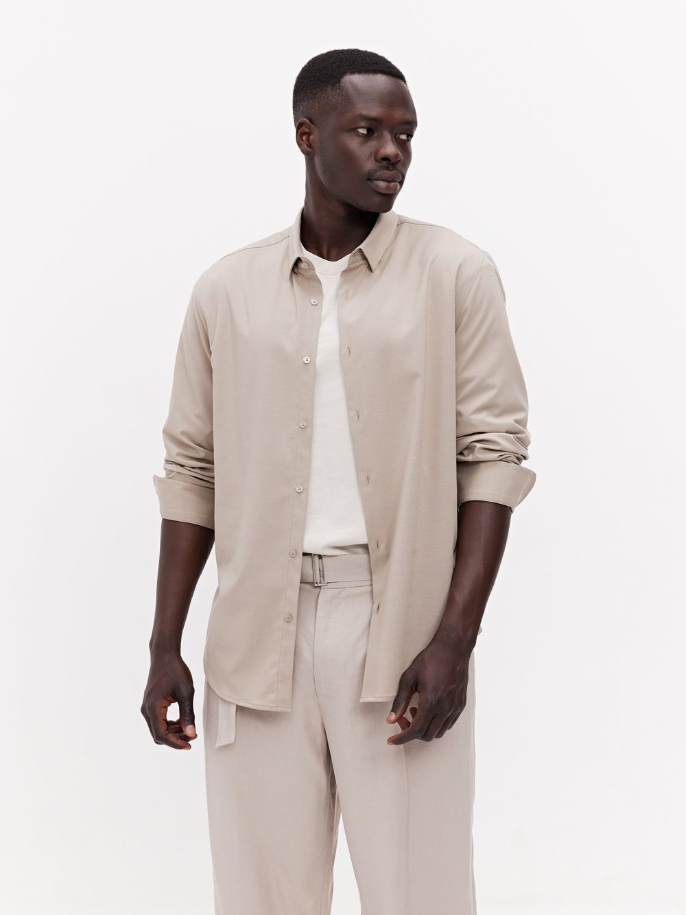 חולצה מכופתרת עם טקסטורה