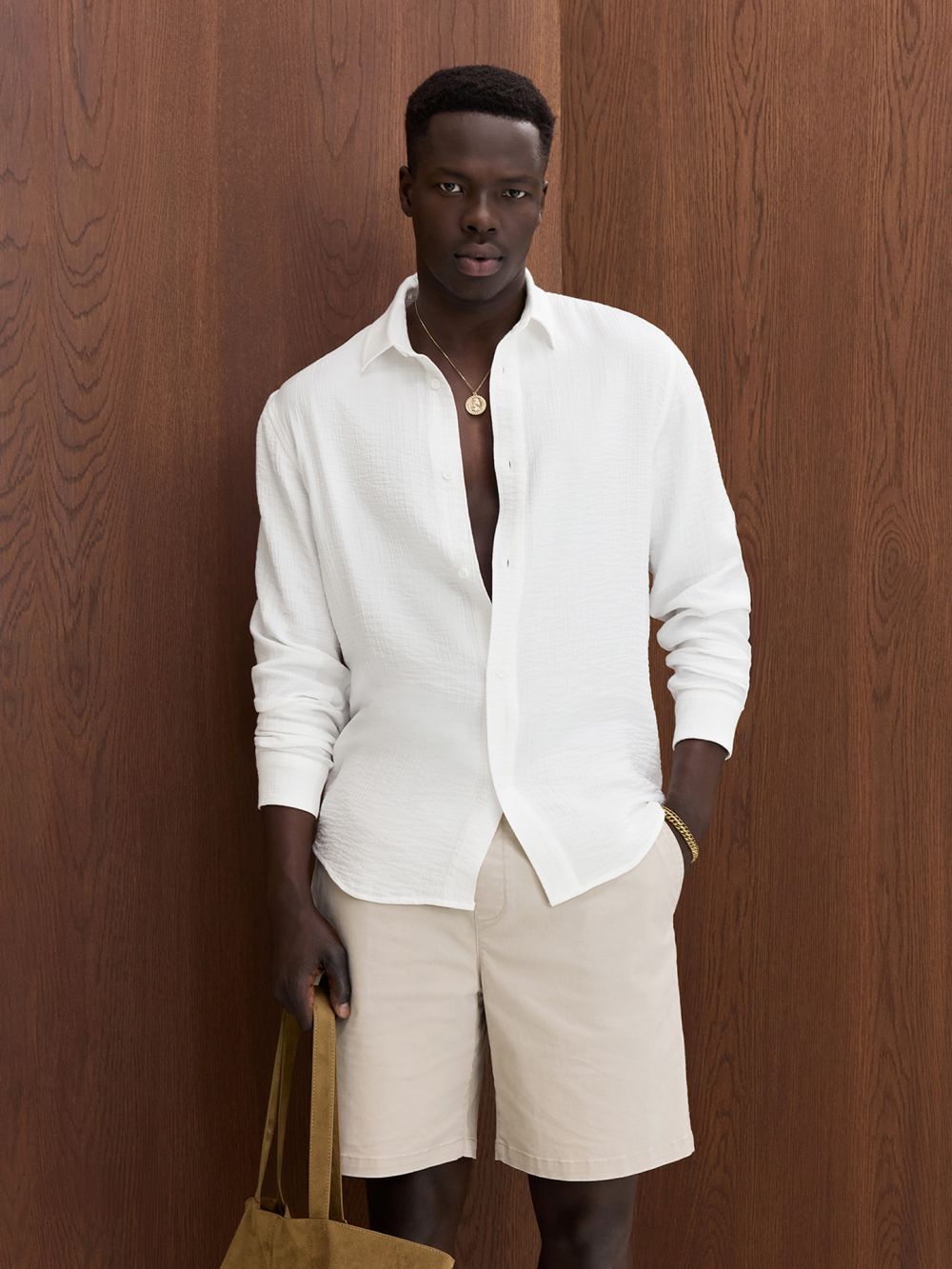 חולצה מכופתרת בד מוסלין