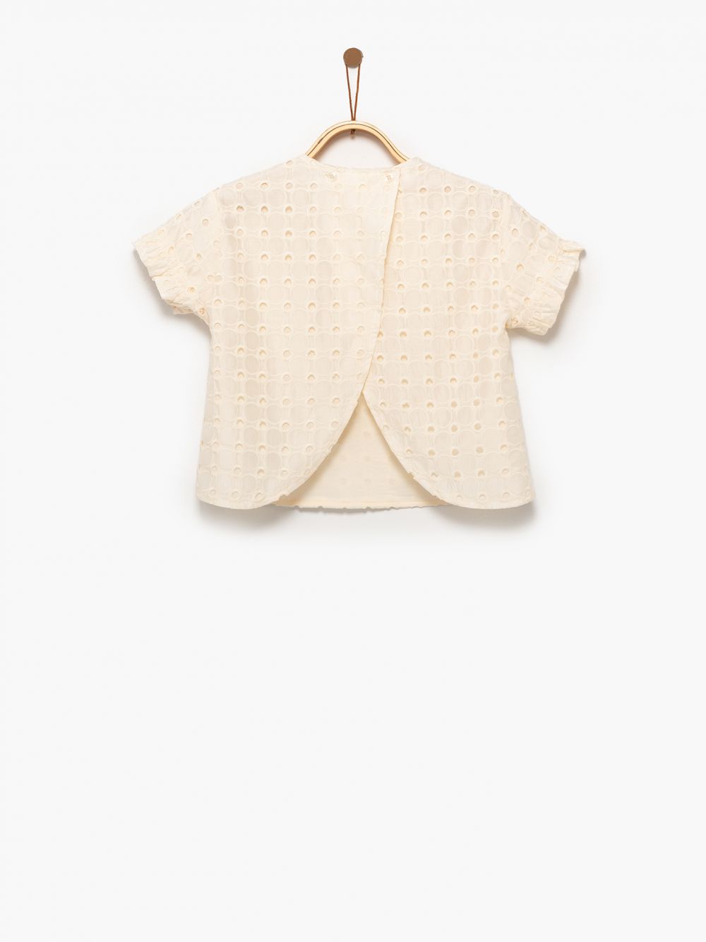 חולצה קצרה מבד רקמה