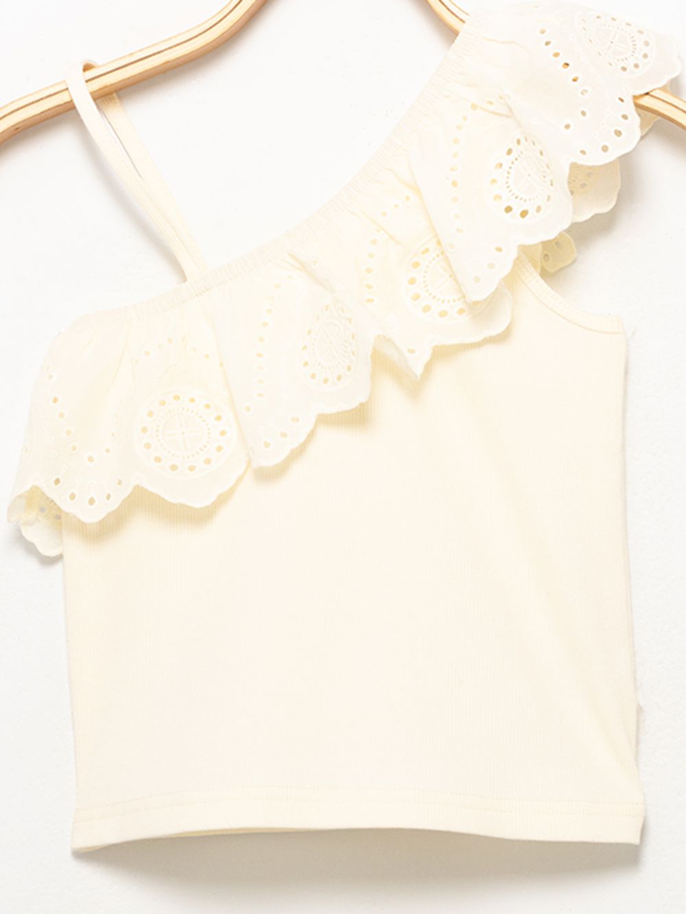 גופייה אסימטרית עם מלמלה