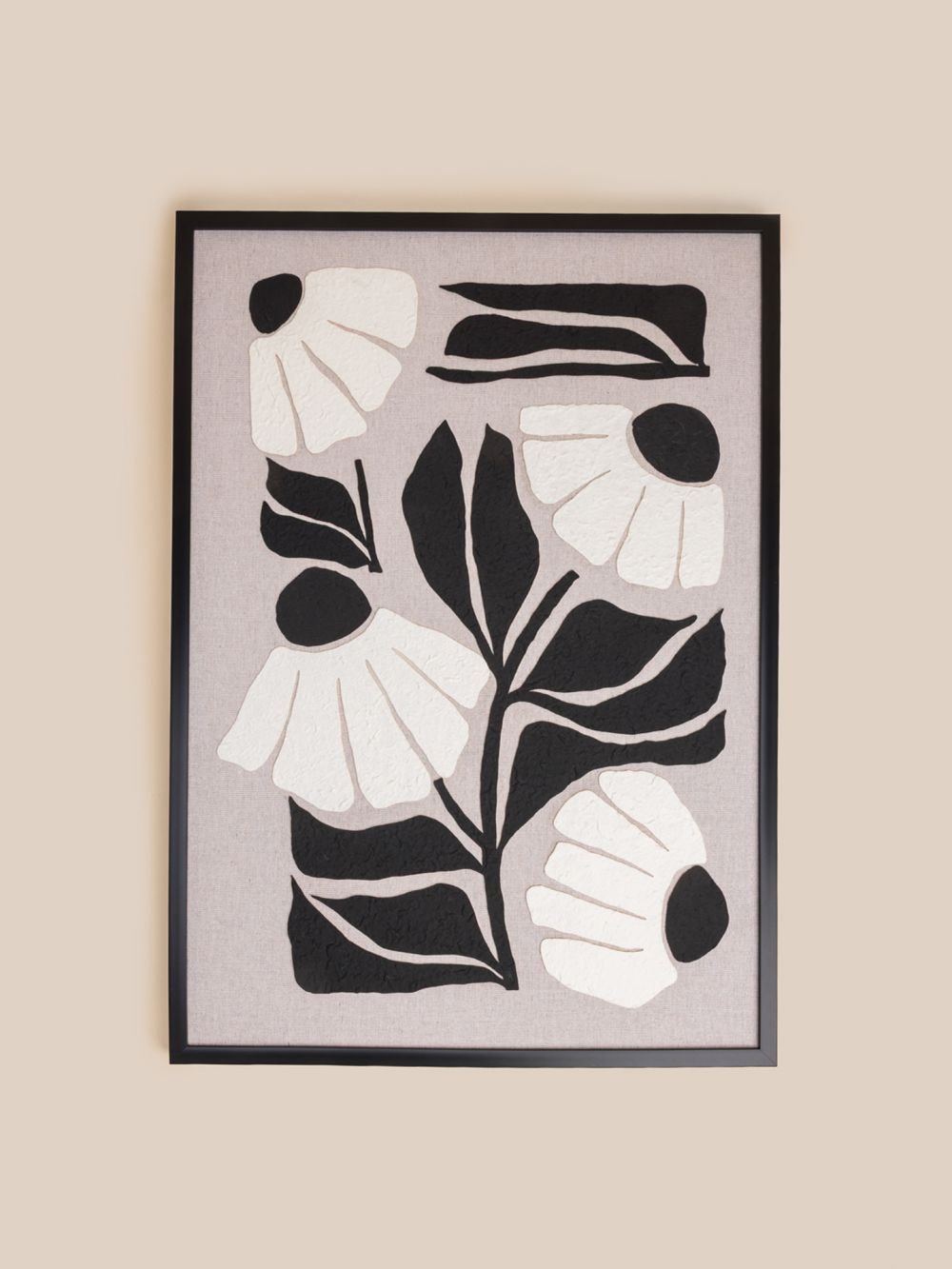 תמונה פרחים מונוכרומטית 50X70CM