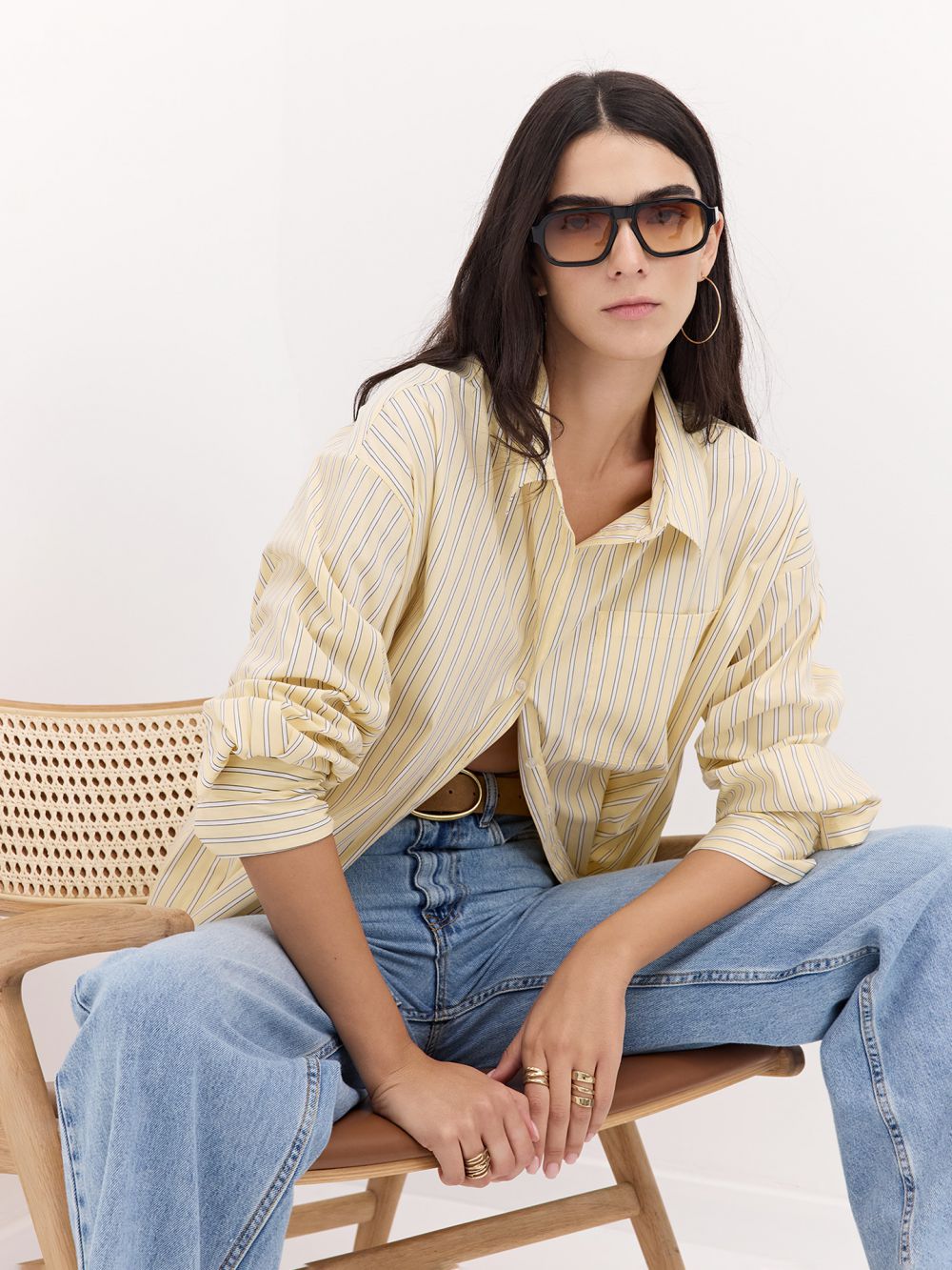 חולצת פופלין אוברסייז