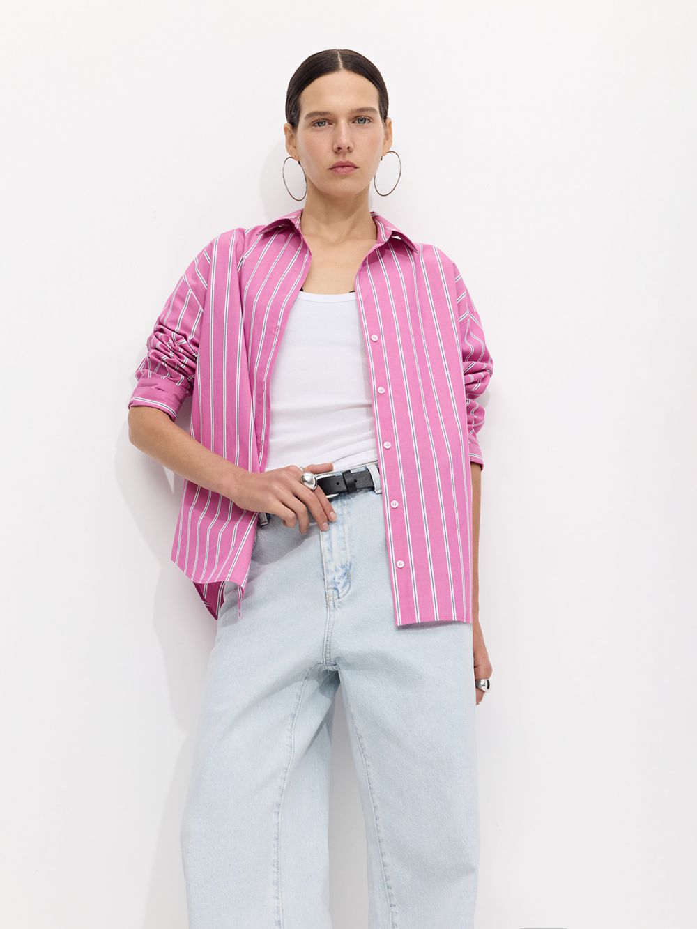 חולצה מכופתרת פופלין