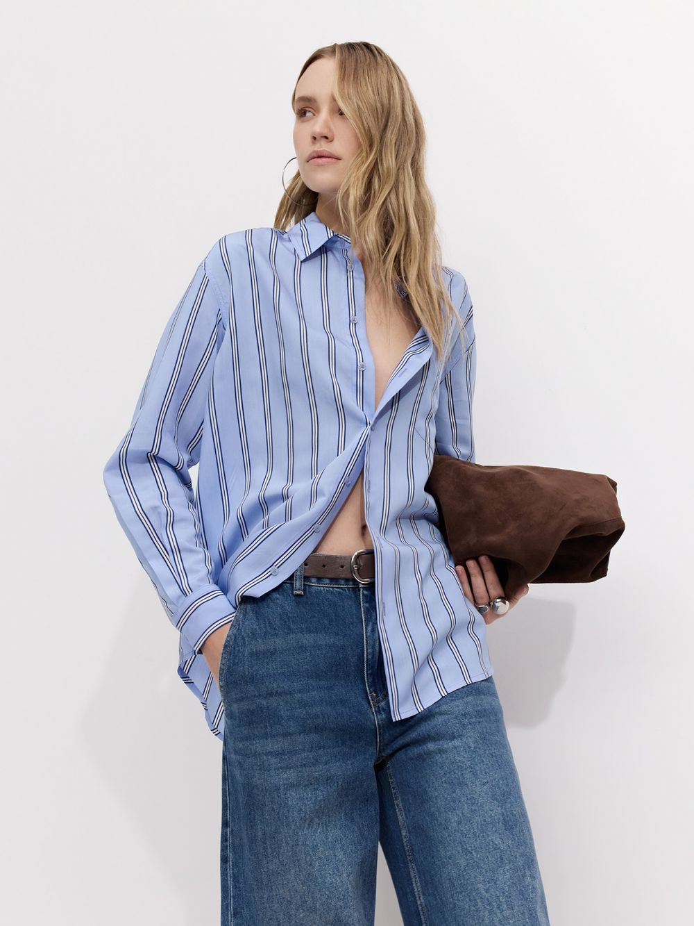 חולצת פסים מכופתרת