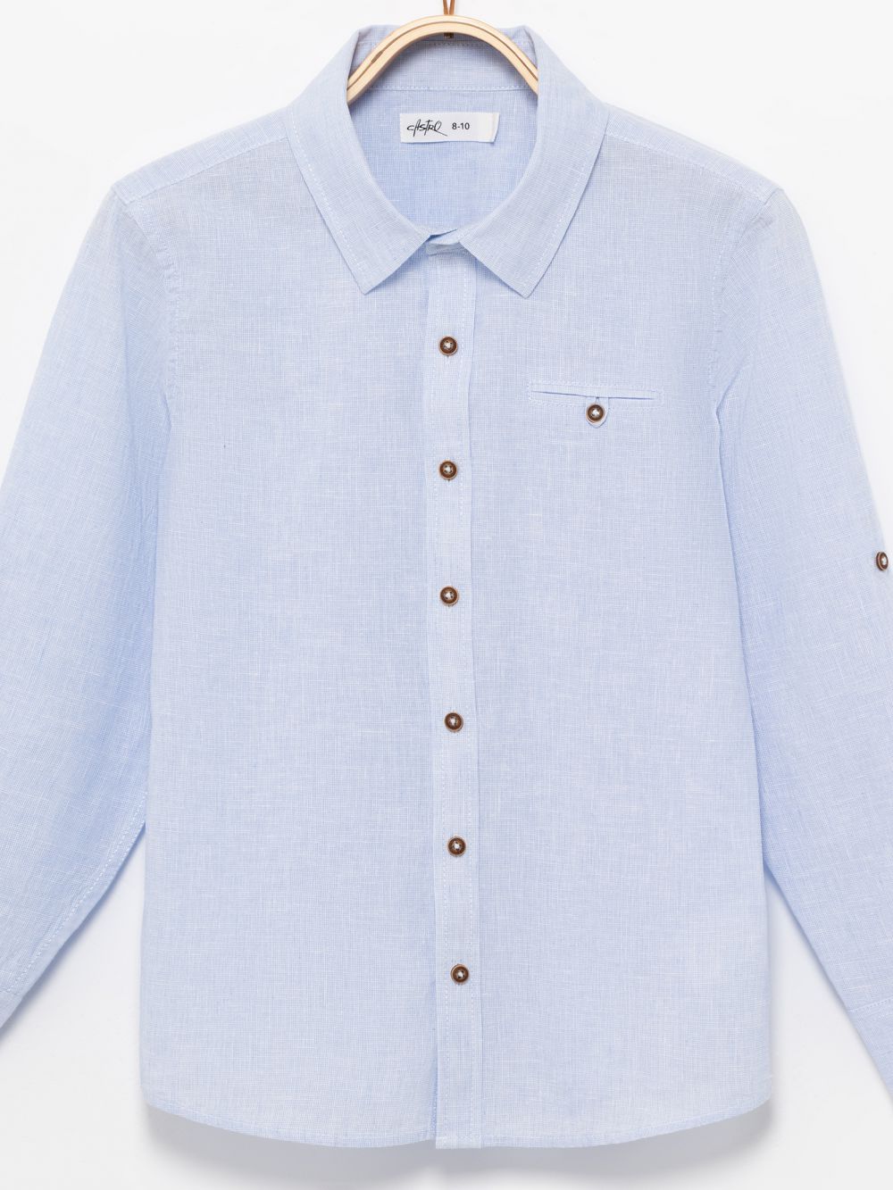 חולצת פשתן מכופתרת