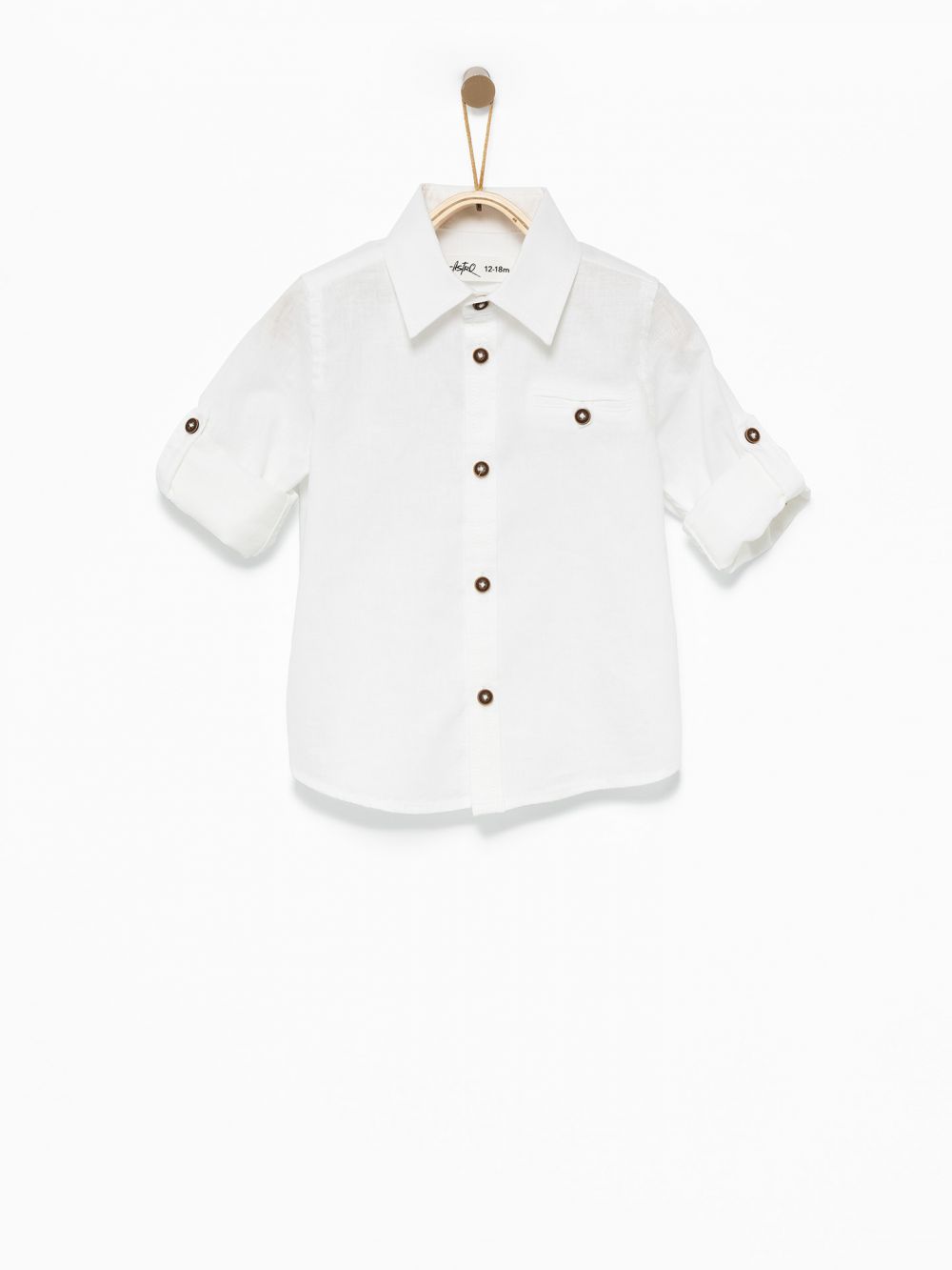 חולצת פשתן מכופתרת