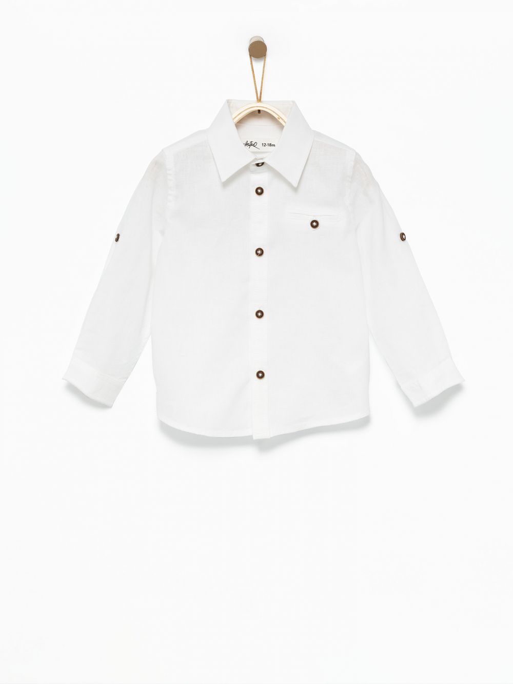 חולצת פשתן מכופתרת