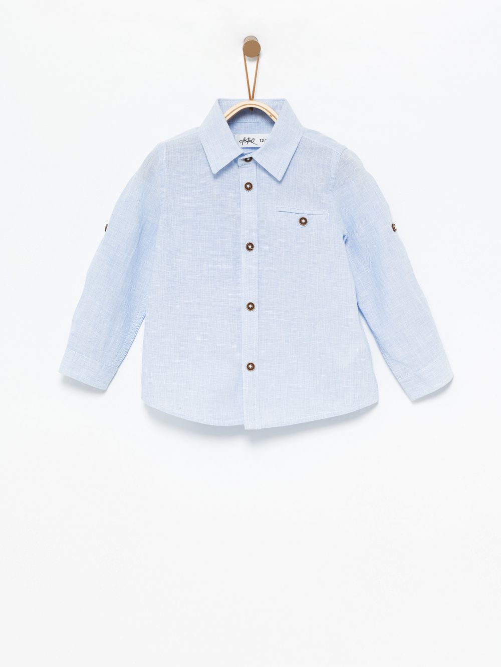 חולצת פשתן מכופתרת