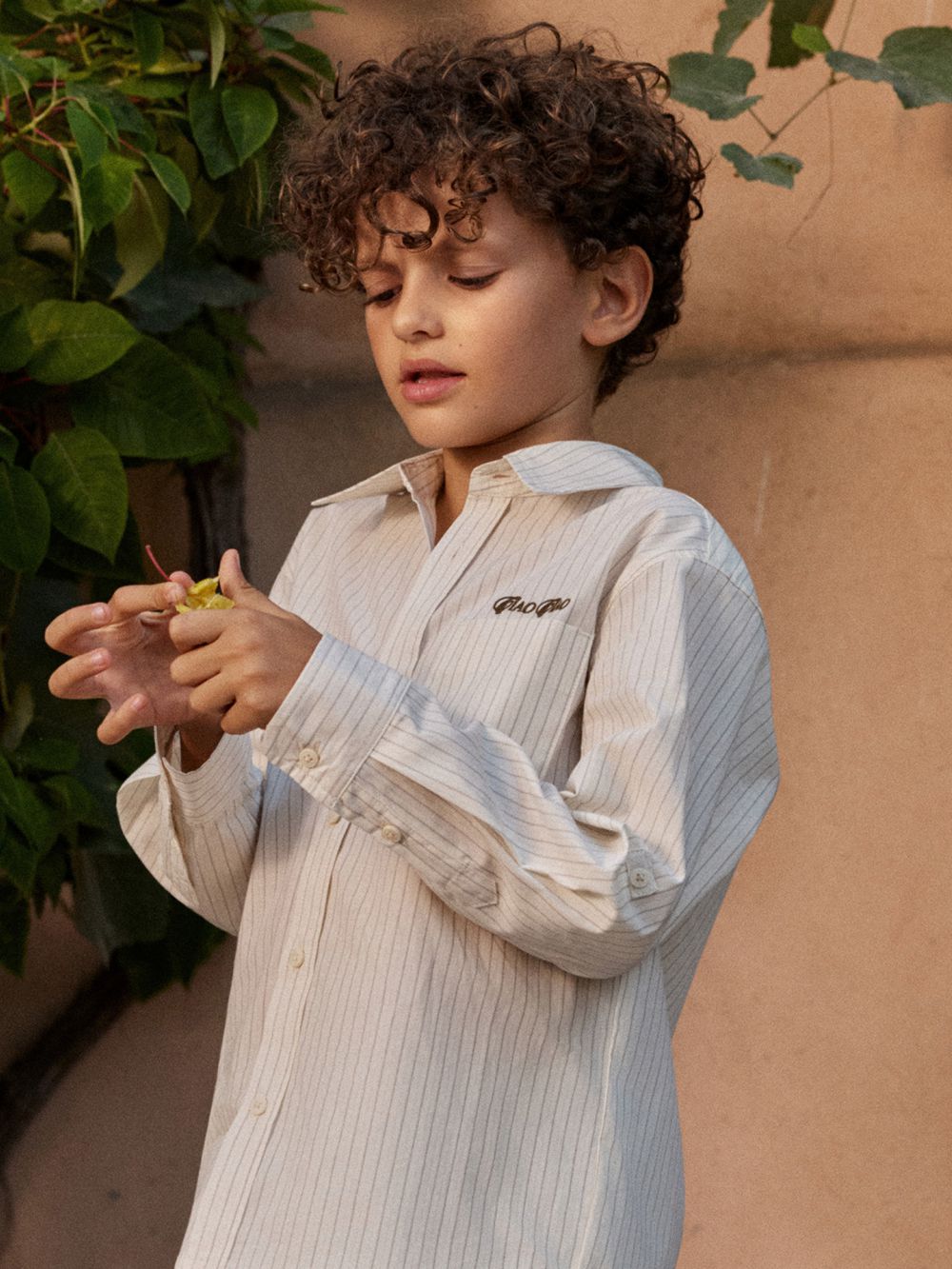 מכופתרת פסים