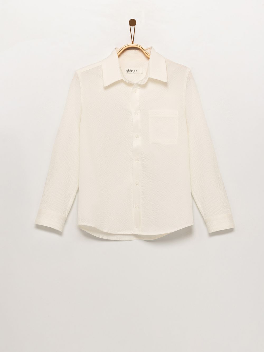 חולצה מכופתרת בד טקסטורה