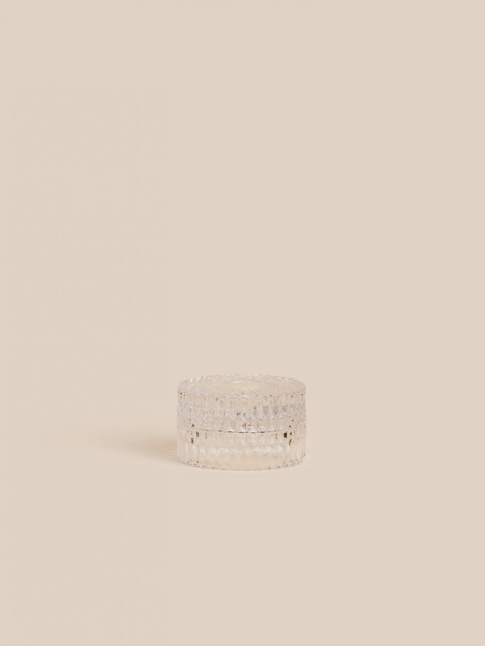 פמוט זכוכית שטוח דו צדדי