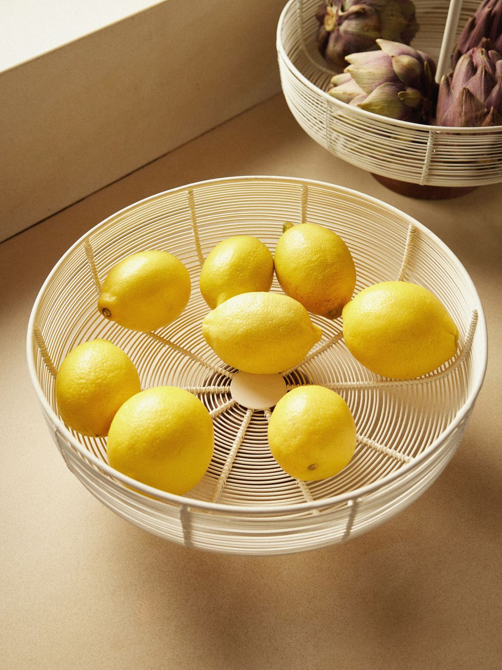 קערת פירות עץ וברזל