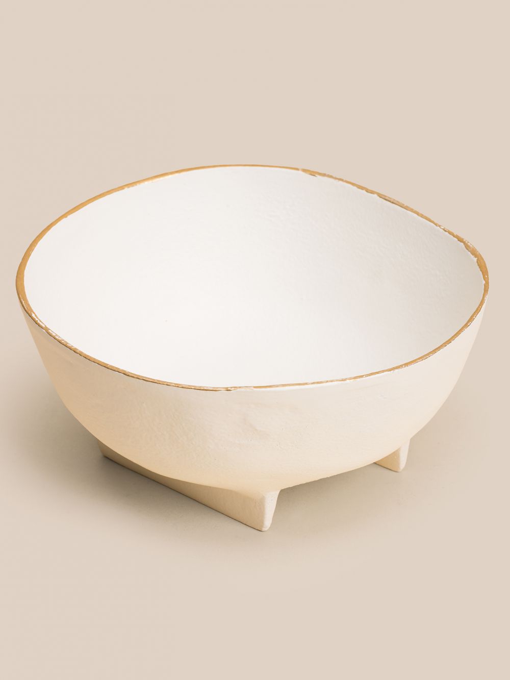 קערת אלומיניום פס זהב דקורטיבית