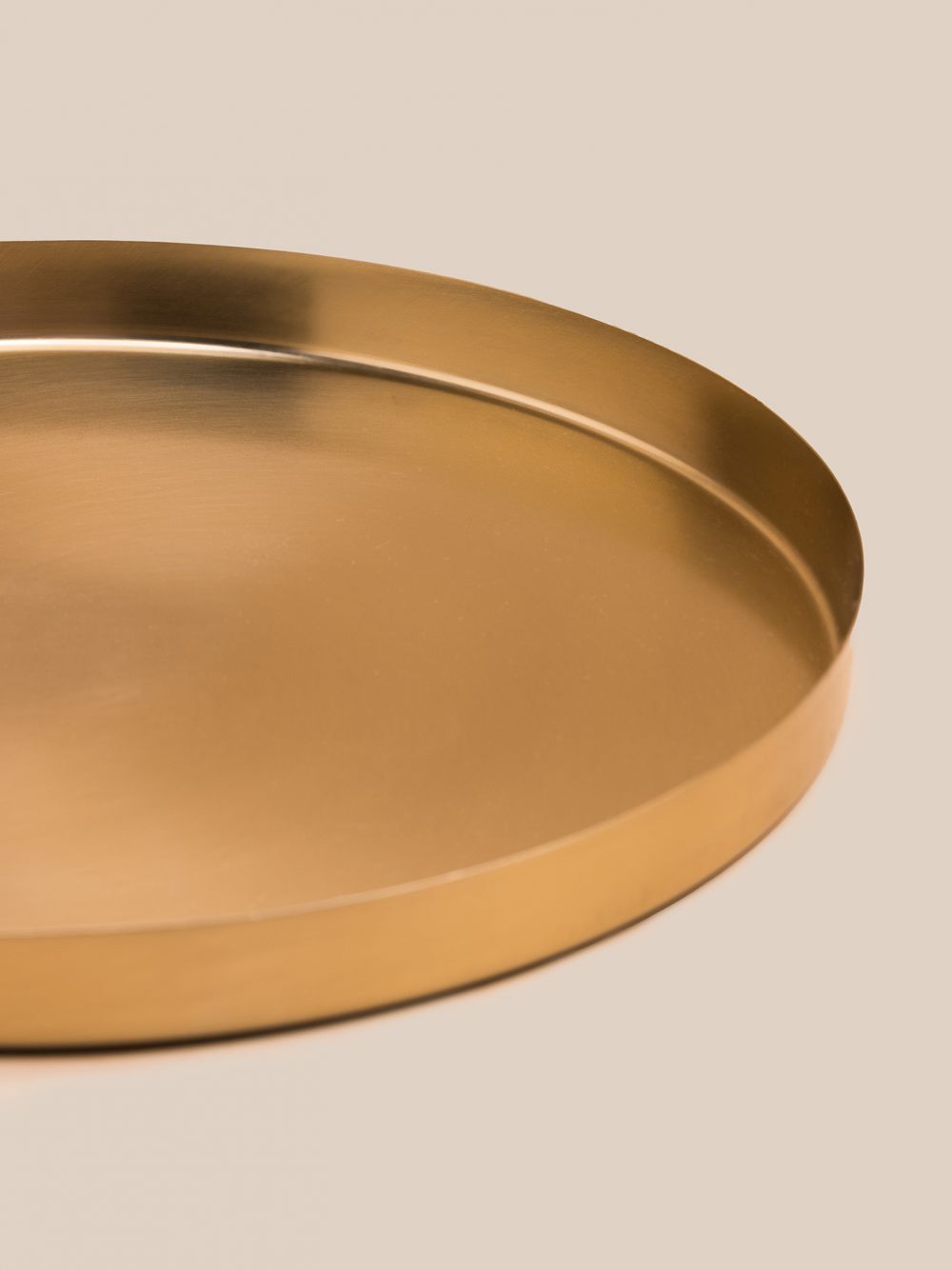 מגש עגול מתכת זהב 30CM