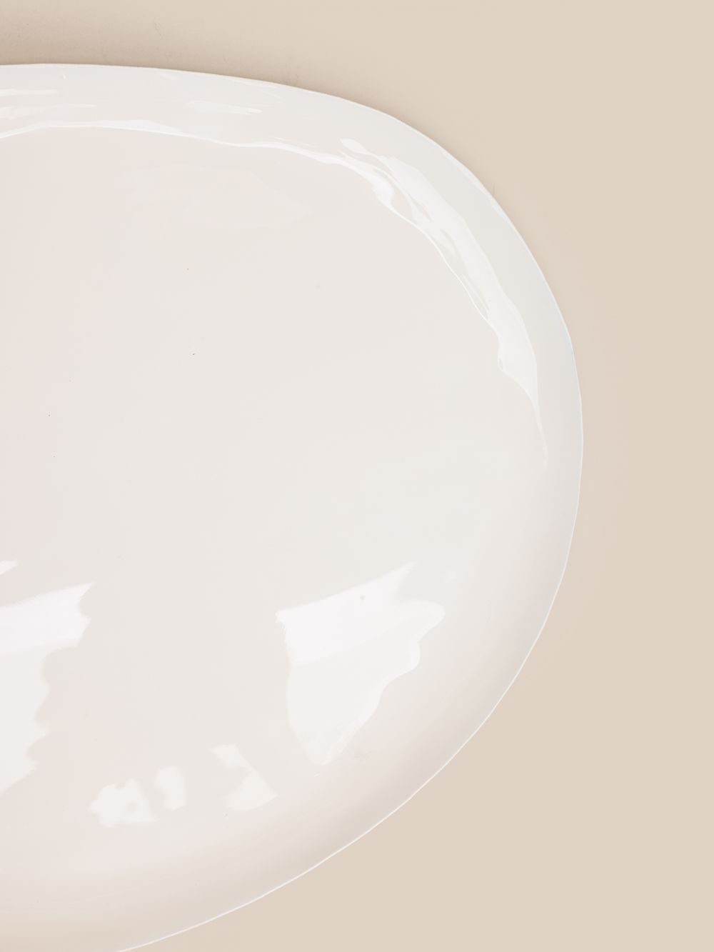 מגש דקורטיבי לבן 32.5X29.5X1.5cm