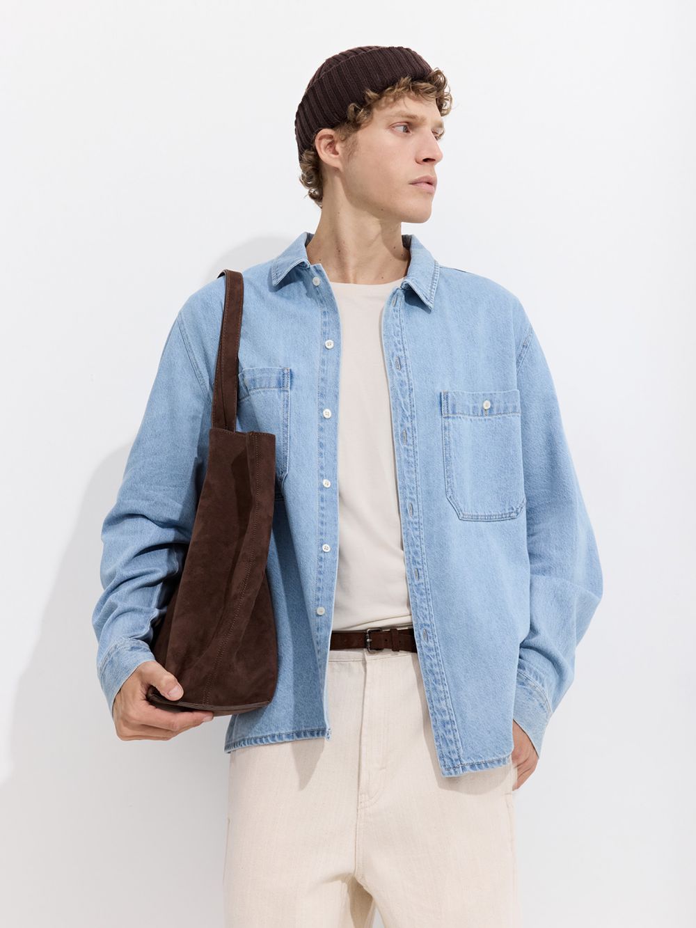 חולצת ג׳ינס מכופתרת