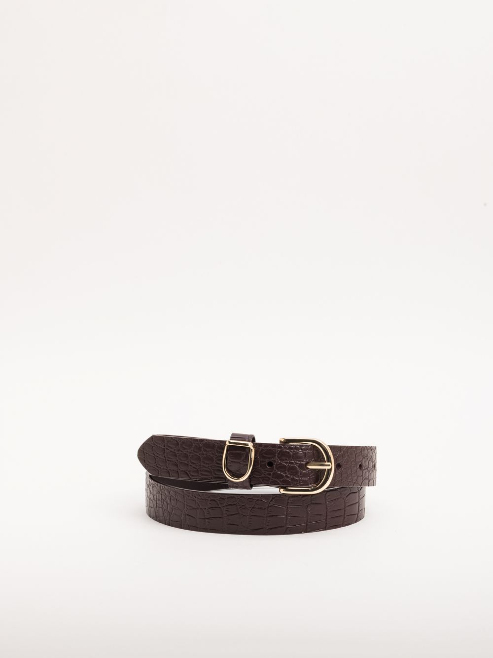 חגורת עור קרוקו