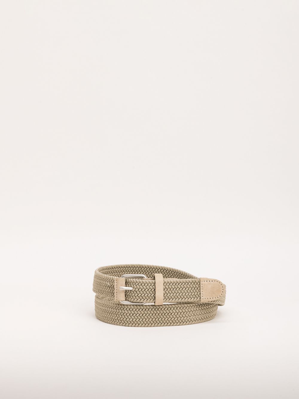 חגורה ארוגה בגימור עור