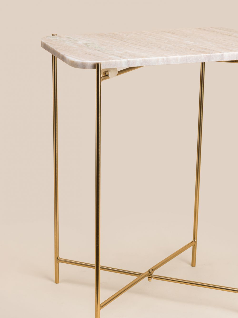 שולחן צד שיש מלבני