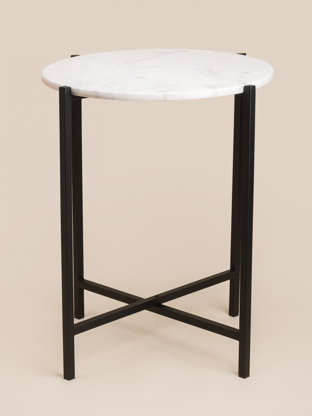 שולחן צד שיש עגול