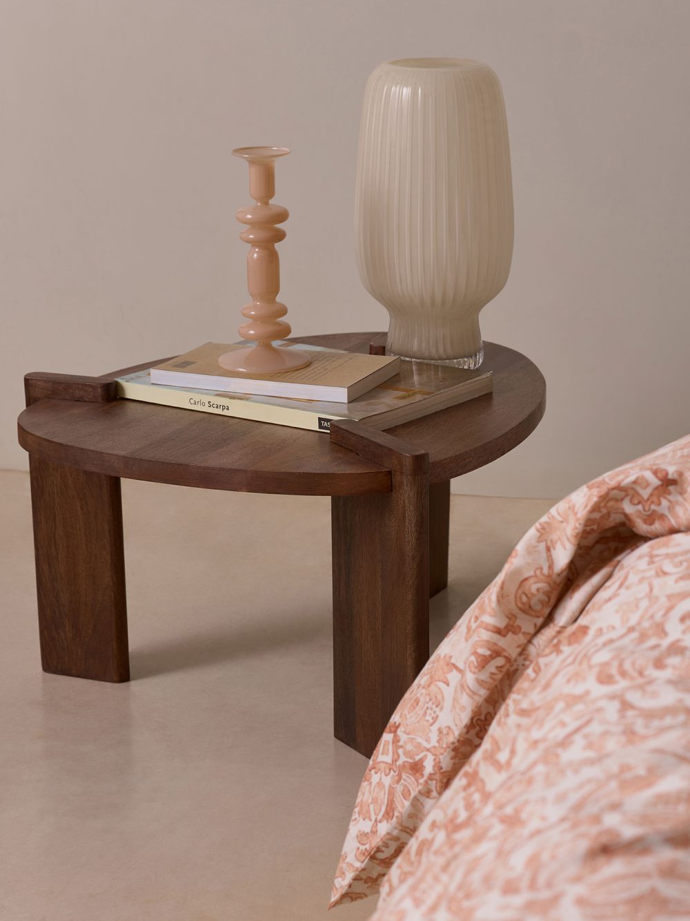 שולחן קפה עץ מנגו 65*53*10 ס”מ