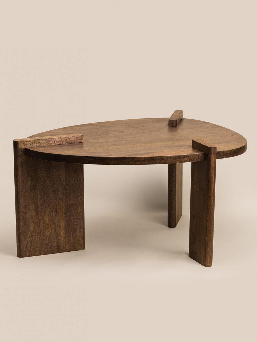 שולחן קפה עץ מנגו 65*53*10 ס”מ