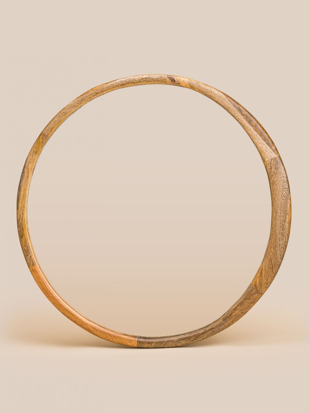 מראה עץ עגולה 60*60*2 ס”מ מסגרת מנגו