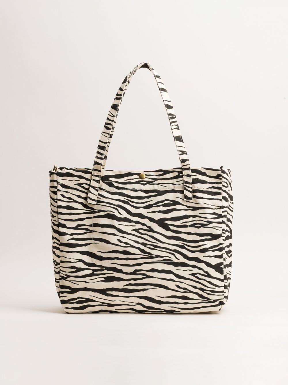 תיק קנבס בהדפס זברה