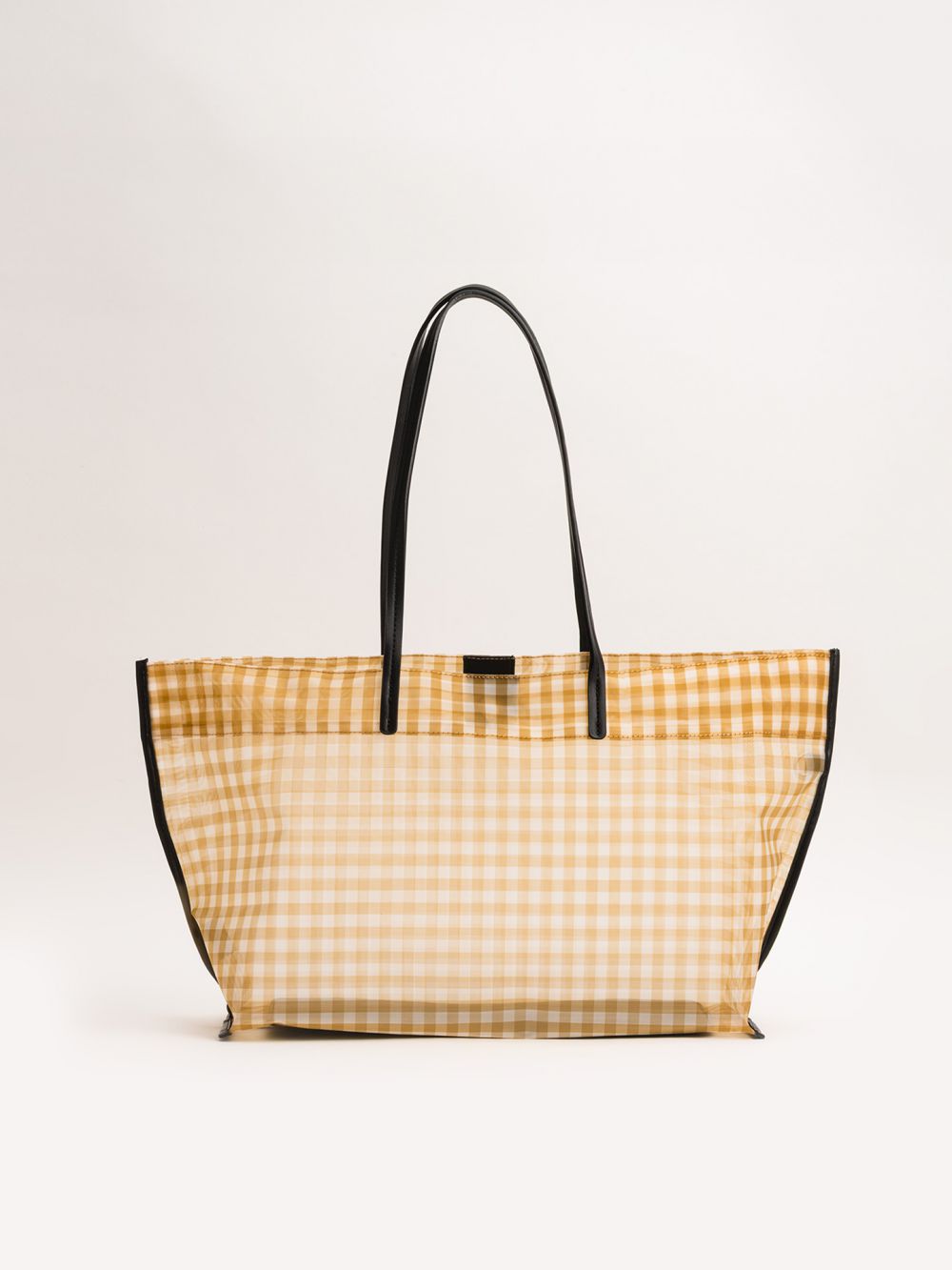 תיק נשיאה בהדפס משבצות