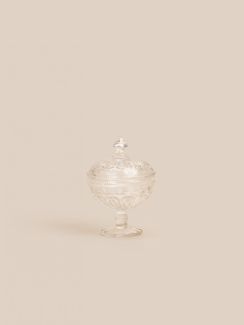 כלי זכוכית עם מכסה על רגל 11X15.7CM