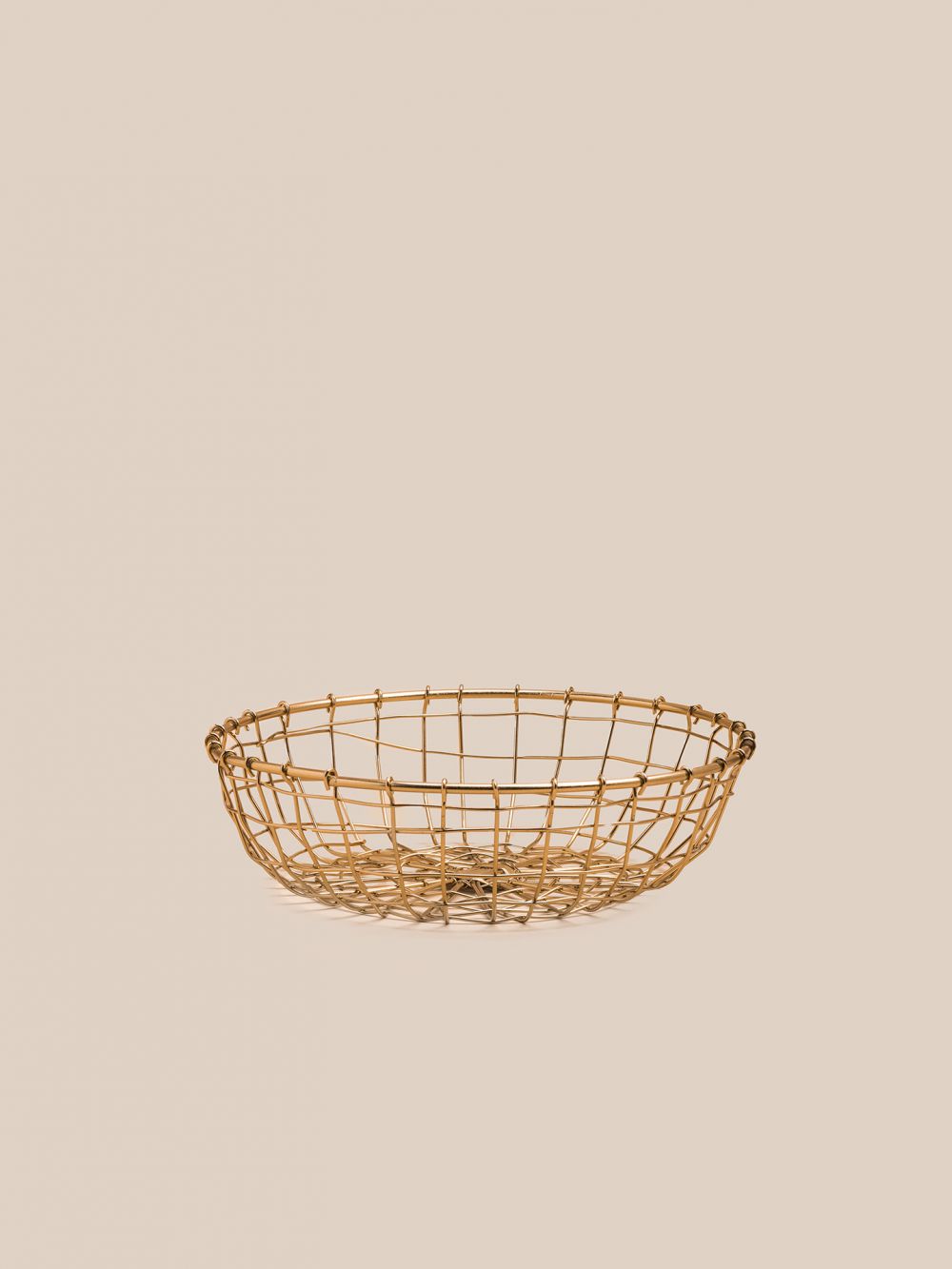 סלסלת נוי מתכת זהב