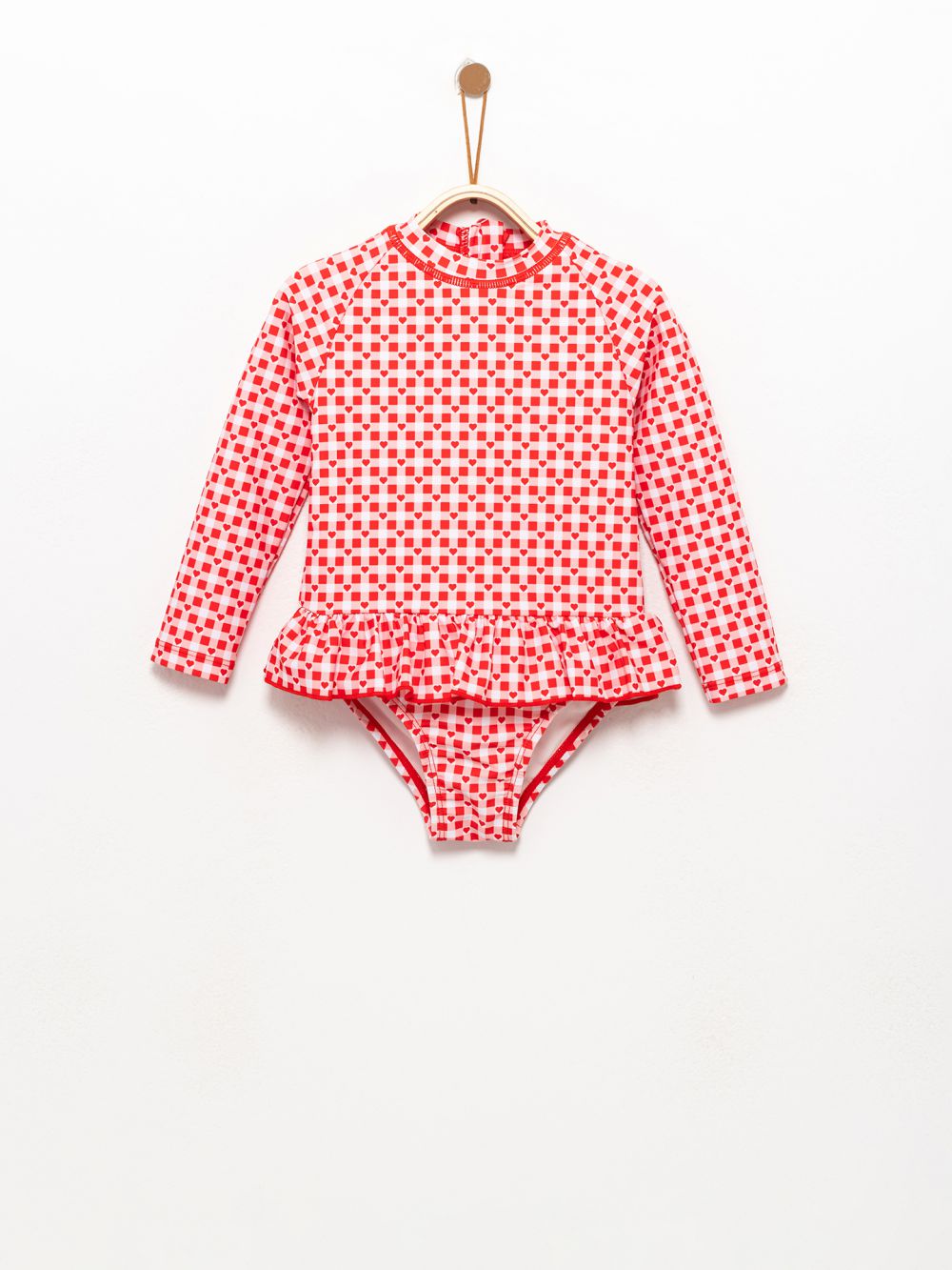 בגד ים מודפס שרוול ארוך