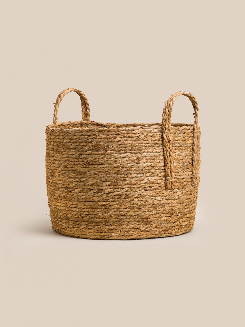 סל קש עם ידיות 44X44X35CM