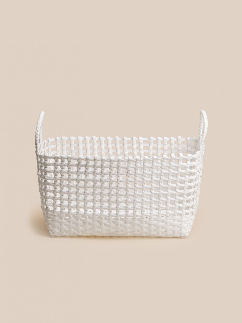 סלסלה לבנה מפלסטיק 44X32X22CM