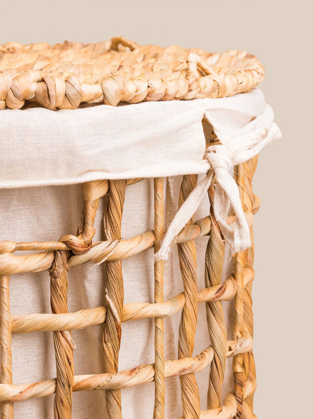 סל כביסה שתי וערב עגול 38X54 ס”מ