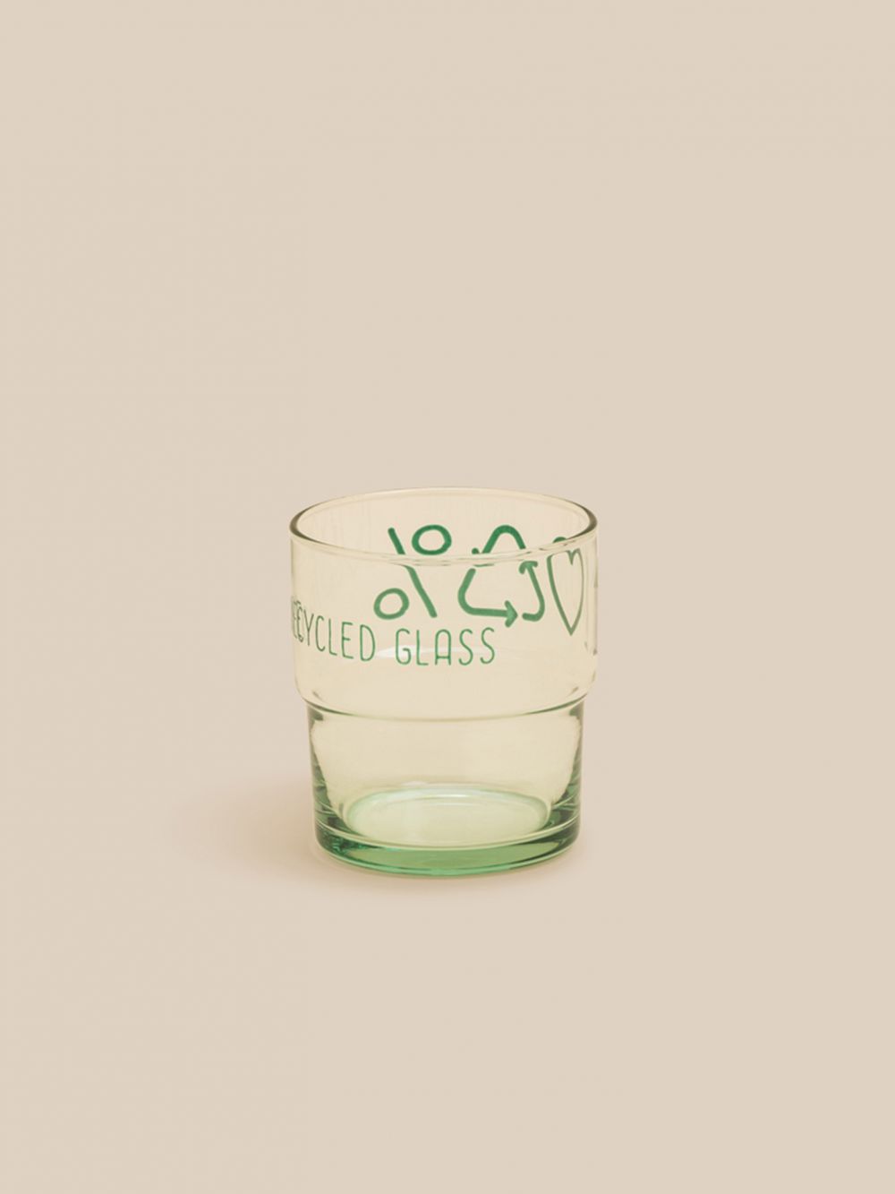 כוס זכוכית בחיתוך מיחזור נפח 300 מ”ל