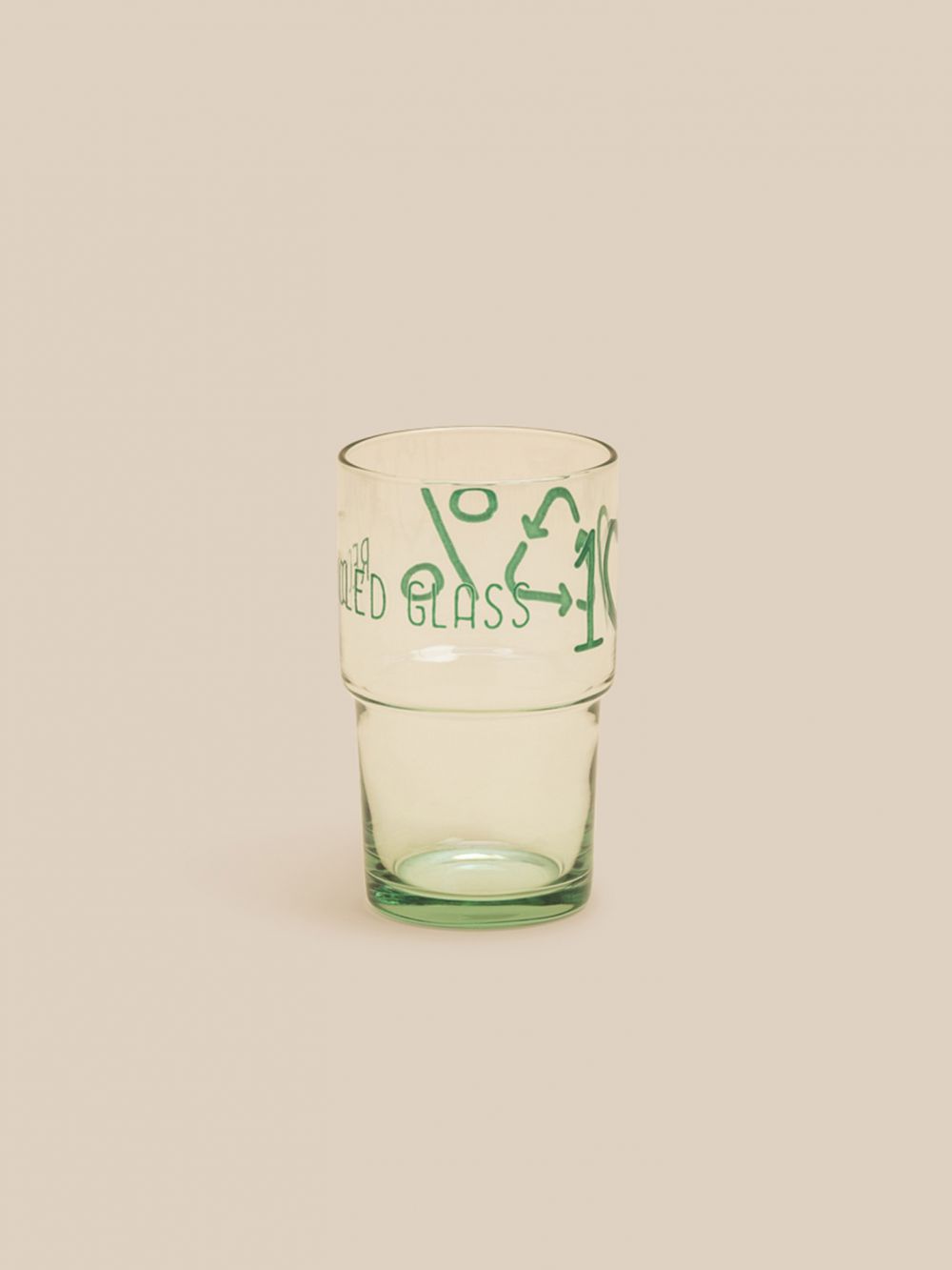 כוס זכוכית בחיתוך מיחזור נפח 440 מ”ל