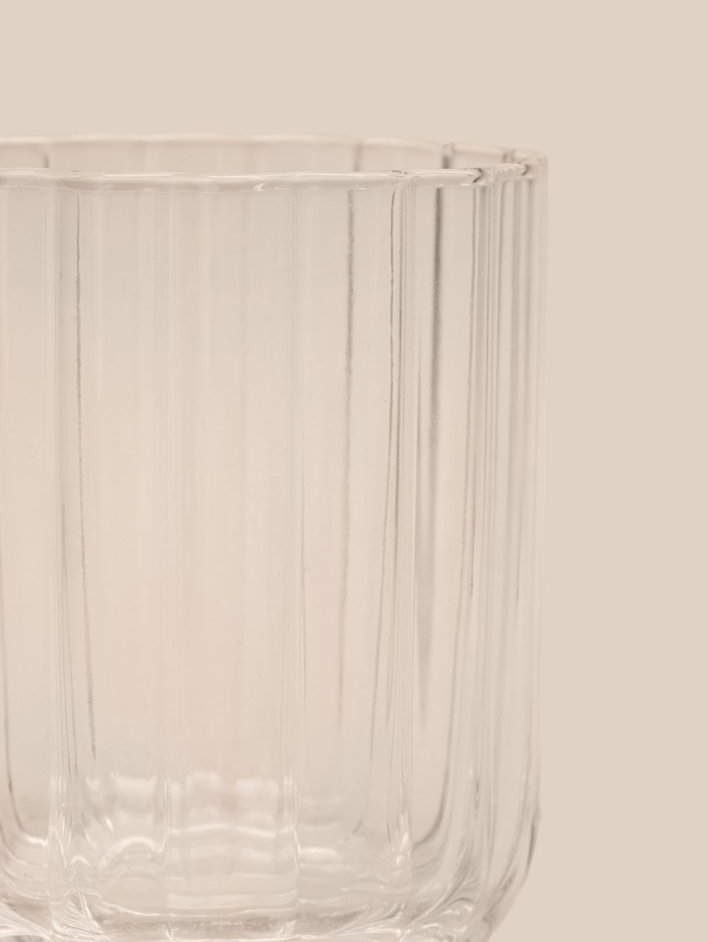 כוס זכוכית נמוכה פרח 360 מ”ל